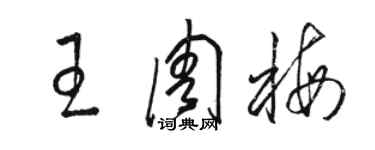 駱恆光王周梅草書個性簽名怎么寫