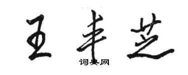 駱恆光王豐芝行書個性簽名怎么寫