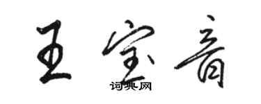 駱恆光王寶音行書個性簽名怎么寫