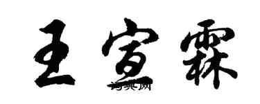 胡問遂王宣霖行書個性簽名怎么寫