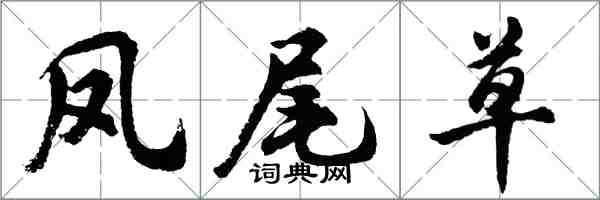 胡問遂鳳尾草行書怎么寫