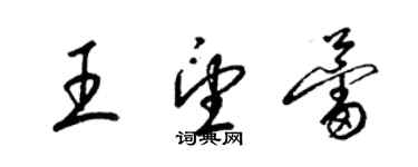 梁錦英王望蕾草書個性簽名怎么寫