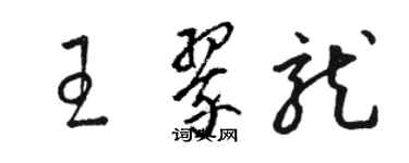 駱恆光王翠龍草書個性簽名怎么寫