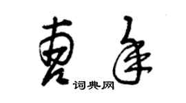 曾慶福曹年草書個性簽名怎么寫