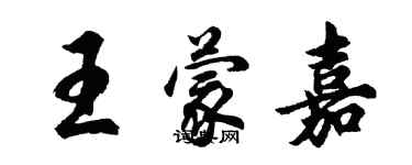 胡問遂王蒙嘉行書個性簽名怎么寫