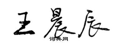 曾慶福王晨辰行書個性簽名怎么寫