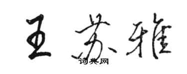 駱恆光王蘇雅行書個性簽名怎么寫