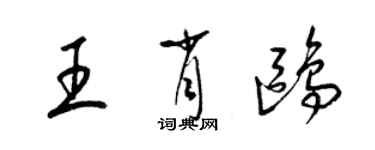 梁錦英王肖鷗草書個性簽名怎么寫