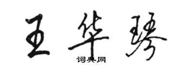 駱恆光王華琴行書個性簽名怎么寫