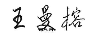 駱恆光王曼榕行書個性簽名怎么寫