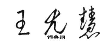 駱恆光王尤慧草書個性簽名怎么寫