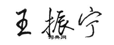 駱恆光王振寧行書個性簽名怎么寫