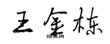 曾慶福王金棟行書個性簽名怎么寫
