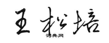 駱恆光王松培行書個性簽名怎么寫