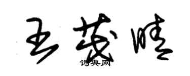 朱錫榮王茂晴草書個性簽名怎么寫