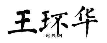 翁闓運王環華楷書個性簽名怎么寫