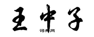 胡問遂王中子行書個性簽名怎么寫