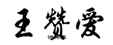 胡問遂王贊愛行書個性簽名怎么寫