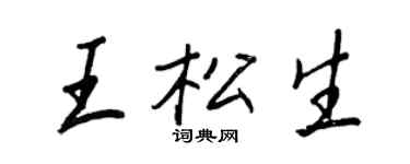王正良王松生行書個性簽名怎么寫