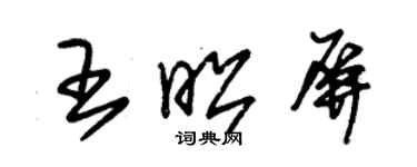 朱錫榮王昭屏草書個性簽名怎么寫