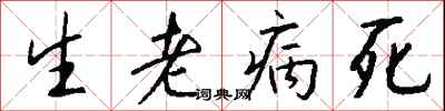 錢沛雲生老病死行書怎么寫