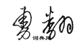 駱恆光勇翻草書個性簽名怎么寫