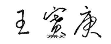 駱恆光王賽庚草書個性簽名怎么寫