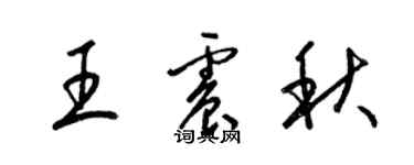梁錦英王震秋草書個性簽名怎么寫