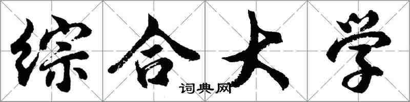 胡問遂綜合大學行書怎么寫