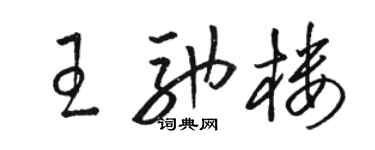駱恆光王馳樓草書個性簽名怎么寫