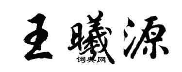 胡問遂王曦源行書個性簽名怎么寫