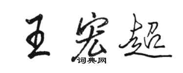 駱恆光王宏超行書個性簽名怎么寫