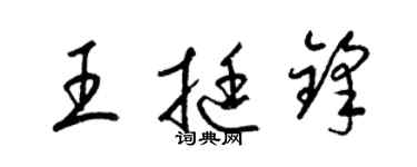梁錦英王挺鋒草書個性簽名怎么寫