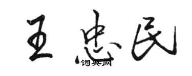 駱恆光王忠民行書個性簽名怎么寫