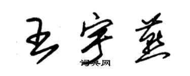 朱錫榮王宇燕草書個性簽名怎么寫