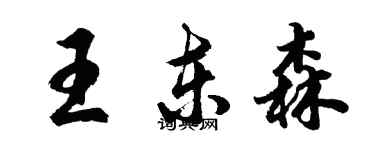 胡問遂王東森行書個性簽名怎么寫
