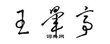 駱恆光王暈亭草書個性簽名怎么寫