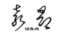 駱恆光袁昂草書個性簽名怎么寫