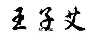 胡問遂王子艾行書個性簽名怎么寫