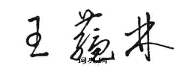 駱恆光王蘊林草書個性簽名怎么寫