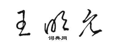 駱恆光王明允草書個性簽名怎么寫