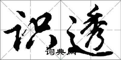 胡問遂識透行書怎么寫