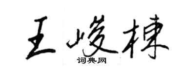王正良王峻棟行書個性簽名怎么寫
