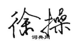 駱恆光徐操行書個性簽名怎么寫