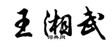 胡問遂王湘武行書個性簽名怎么寫