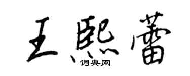 王正良王熙蕾行書個性簽名怎么寫