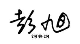 朱錫榮彭旭草書個性簽名怎么寫