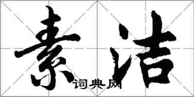 胡問遂素潔行書怎么寫