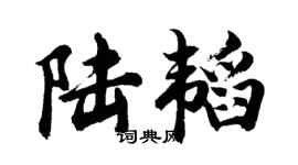 胡問遂陸韜行書個性簽名怎么寫