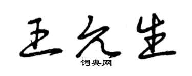 曾慶福王允生草書個性簽名怎么寫